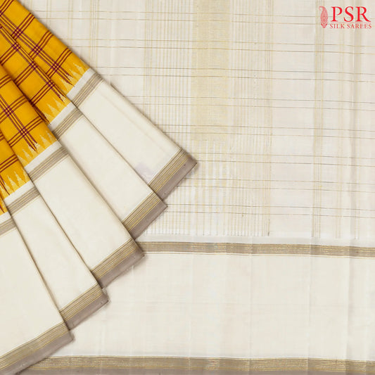 Turmeric Yellow Kanchipuram Silk Saree