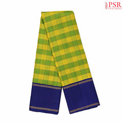 Green & Tuscany Yellow Kanchipuram Silk Saree