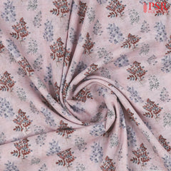 Light Pink Linen Print Running Material