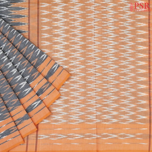 Grey Ikkat Cotton Saree