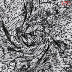 Black & White Modal Silk Saree