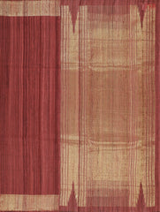 Mahogany Red Ghicha Kadhi Tussar Silk Saree