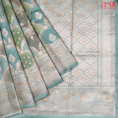 Tricolor Chiniya Silk Saree