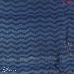 Dark Blue Chanderi Silk Cotton Saree