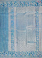 Teal Blue Kanchipuram Jacquard Silk Saree
