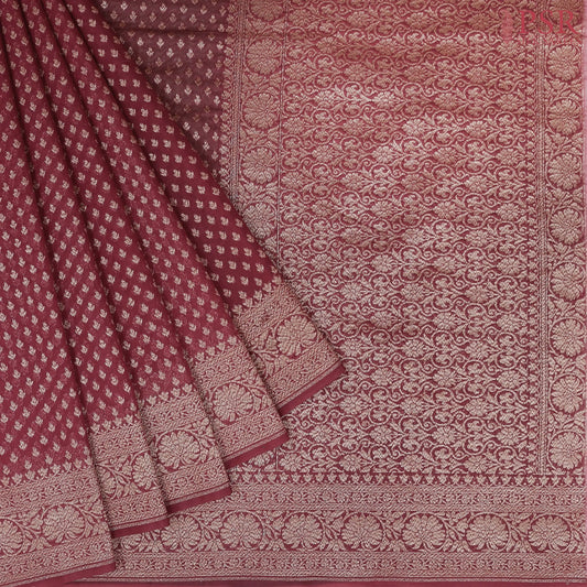 Maroon Georgette Saree