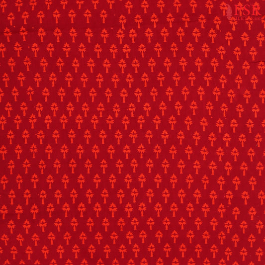 Burgundy Cotton Print Running Material