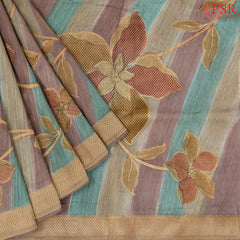 Tricolor Semi Banaras Saree