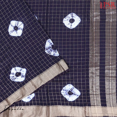 Dark Blue Assam Silk Dress Material