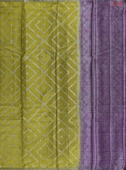 Olive Green Banaras Tussar Silk Saree