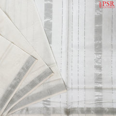 Off White Maheshwari Silk Cotton Saree