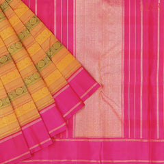 Marigold Orange Kanchipuram Silk Saree