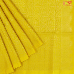 Canary Yellow Soft Silk Saree