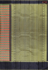 Green & Red Kanchipuram Jacquard Silk Saree