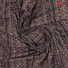 Dark Taupe Ajrakh Print Running Material