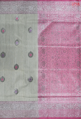 Warm Grey Banaras Silk Saree