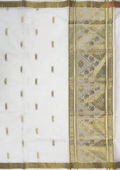 Cream White Kerala Cotton Saree