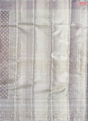 Silver Mauve Kanchipuram Jacquard Tissue Silk Saree