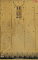 Mustard Silk Cotton Dress Material