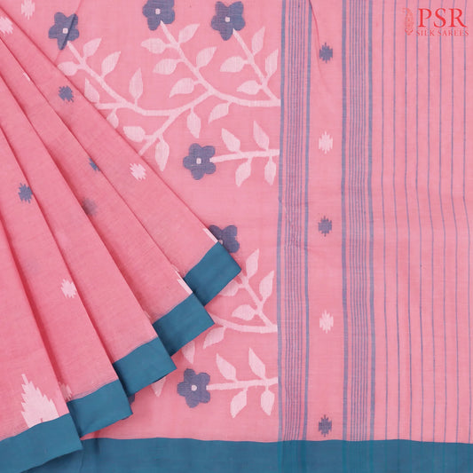 Pink Bengal Cotton Saree