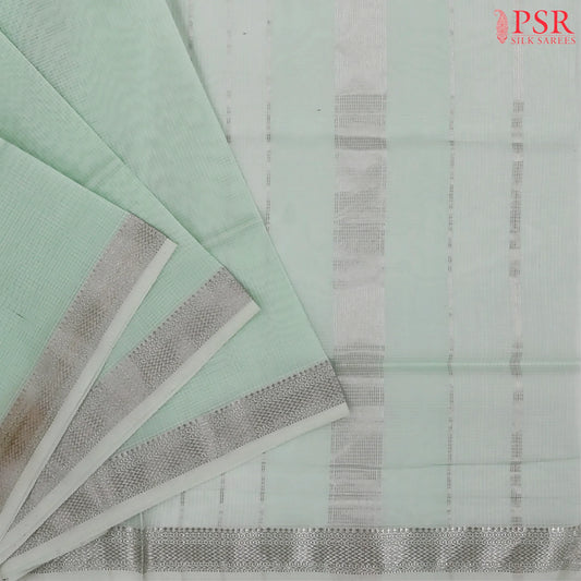 Pastel Mint Green Maheshwari Silk Cotton Saree