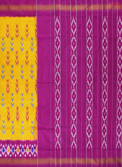 Golden Yellow Pochampally Silk Saree