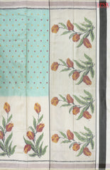 Mint Green Pochampally Patola Silk Saree