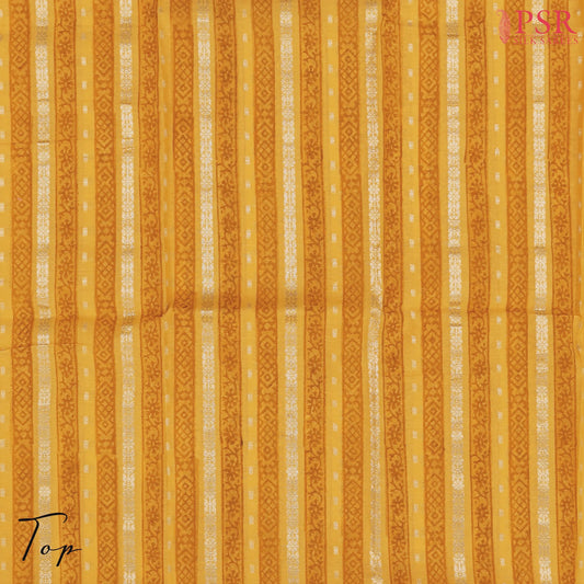 Marigold Yellow Silk Cotton Dress Material