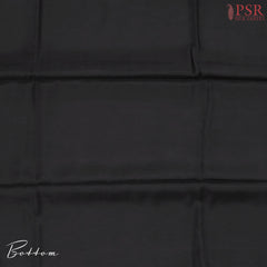 Beige & Black Assam Silk Dress Material