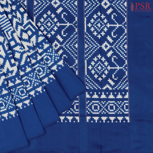 Cobalt Blue Pochampally Silk Saree