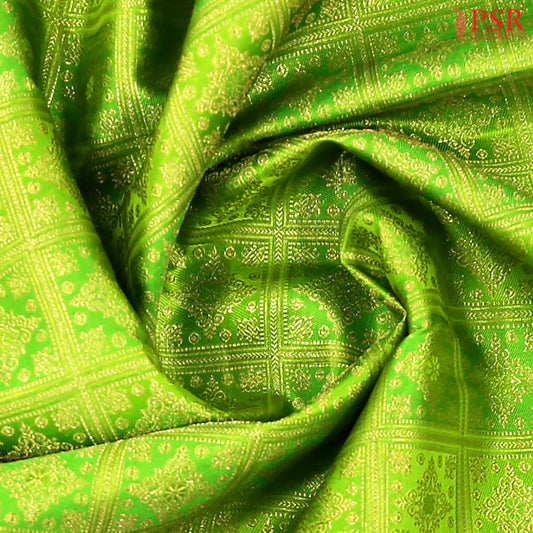 Parrot Green Bridal Kanchipuram Silk Saree