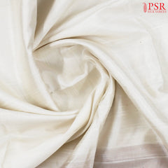 Floral White Fusion Soft Silk Saree