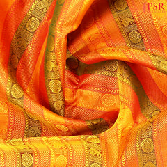 Marigold Orange Kanchipuram Silk Saree