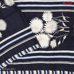 Midnight Blue Semi Crepe Dress Material
