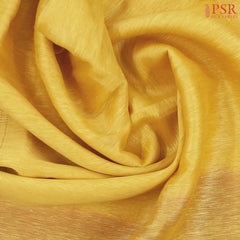Yellow Semi Tussar Saree