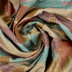 Tricolor Semi Banaras Saree