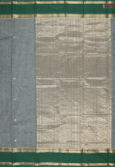 Teal Grey Kalakshetra Kovai Cotton Saree