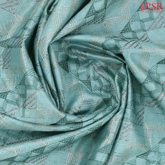 Mint Blue Semi Tussar Embroidery Saree