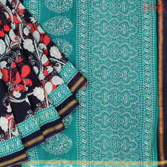 Midnight Blue Silk Cotton Saree