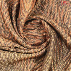 Yam Orange Crushed Tissue Silk Saree