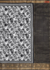 Black & White Modal Silk Saree