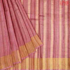 Puce Pink Ghicha Kadhi Tussar Silk Saree