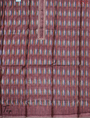 Burgundy Jute Dress Material