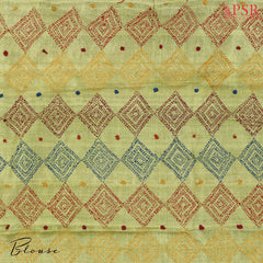 Yam Orange Crushed Tissue Silk Saree