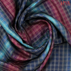 Teal & Purple Semi Tussar Saree