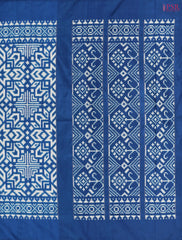 Cobalt Blue Pochampally Silk Saree