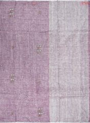 Lilac Purple Linen Saree