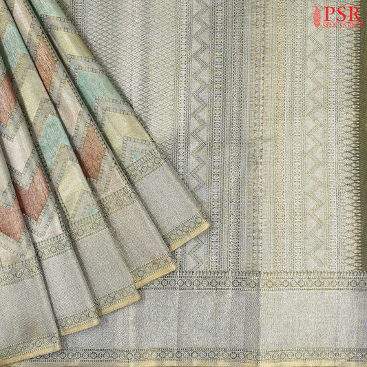 Multihued Kanchipuram Tissue Silk Saree