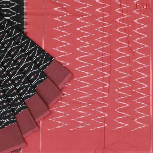 Black Ikkat Cotton Saree