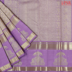 Light Mauve Pink Kanchipuram Silk Saree